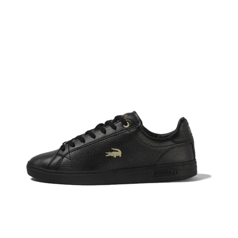LACOSTE Graduate Pro Anti-Slip Wear-Resistant Low-Top Skateboard Shoes Men's Black-0