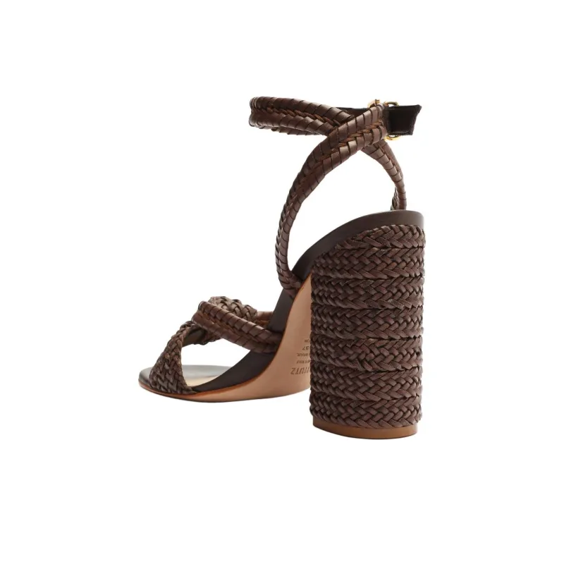 Schutz Kareena Strap Sandals 11.2cm Women's Brown-3