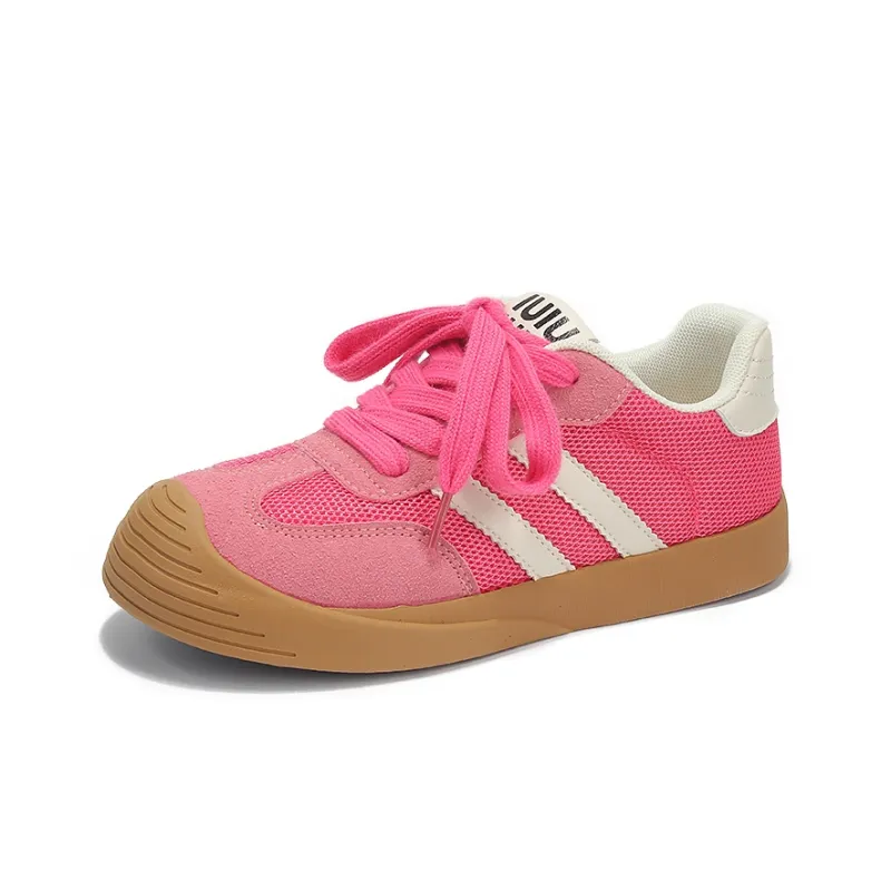 Yobn Lightweight And Breathable Skateboard Shoes Women's Strawberry Pink-3