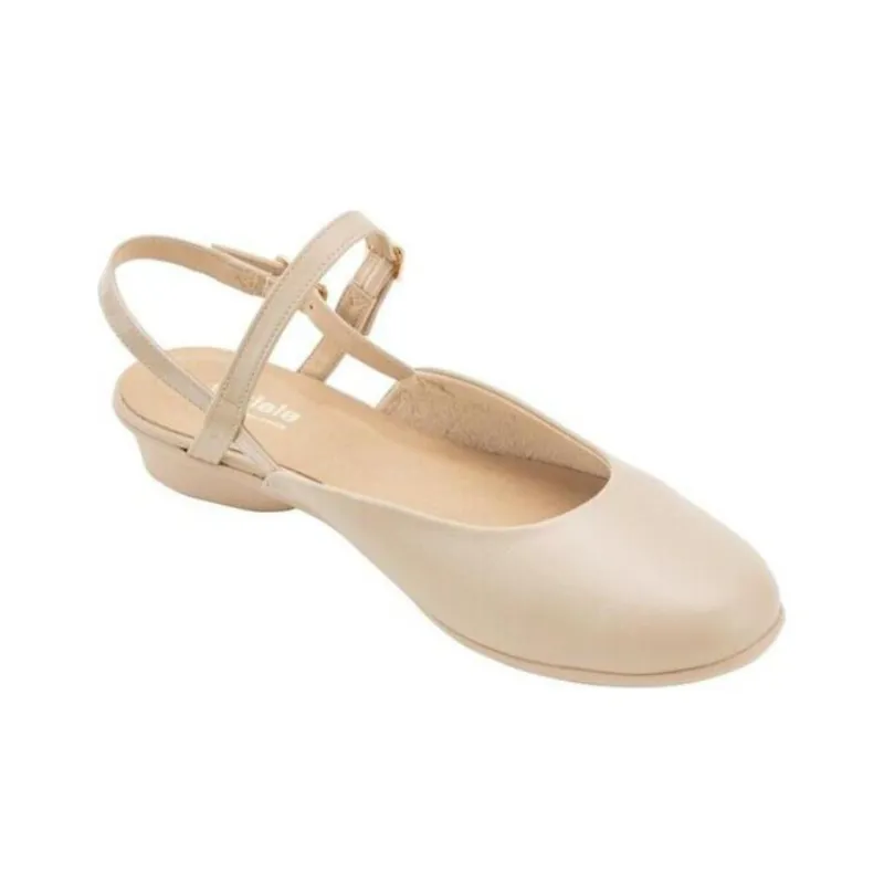 Asics Pedala Ladies 3E Casual Single Shoes Women's Beige-3