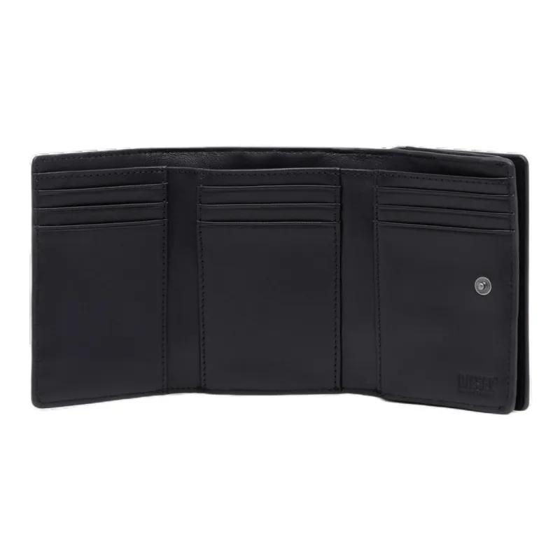 DIESEL Cow Leather Wallet Small Size Men's Black-2