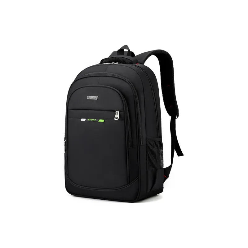 Venerable Brahma Nylon Fabric Backpack Unisex _Nsec Blue/Green/Burgundy-1
