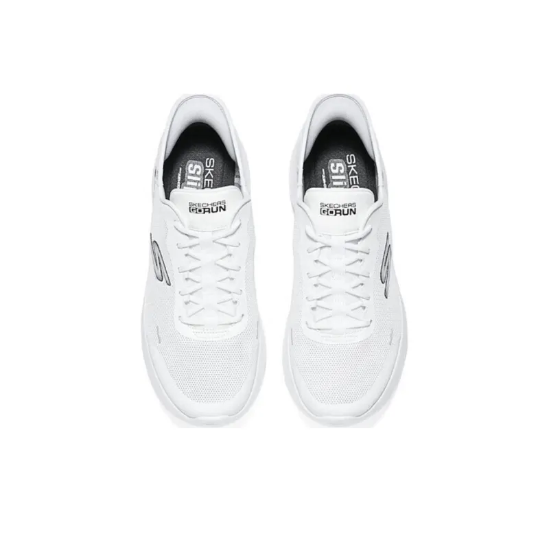 Skechers Slip Ins Cushioned Wear Resistant Lightweight Low Top Casual Running Shoes Men's White-2