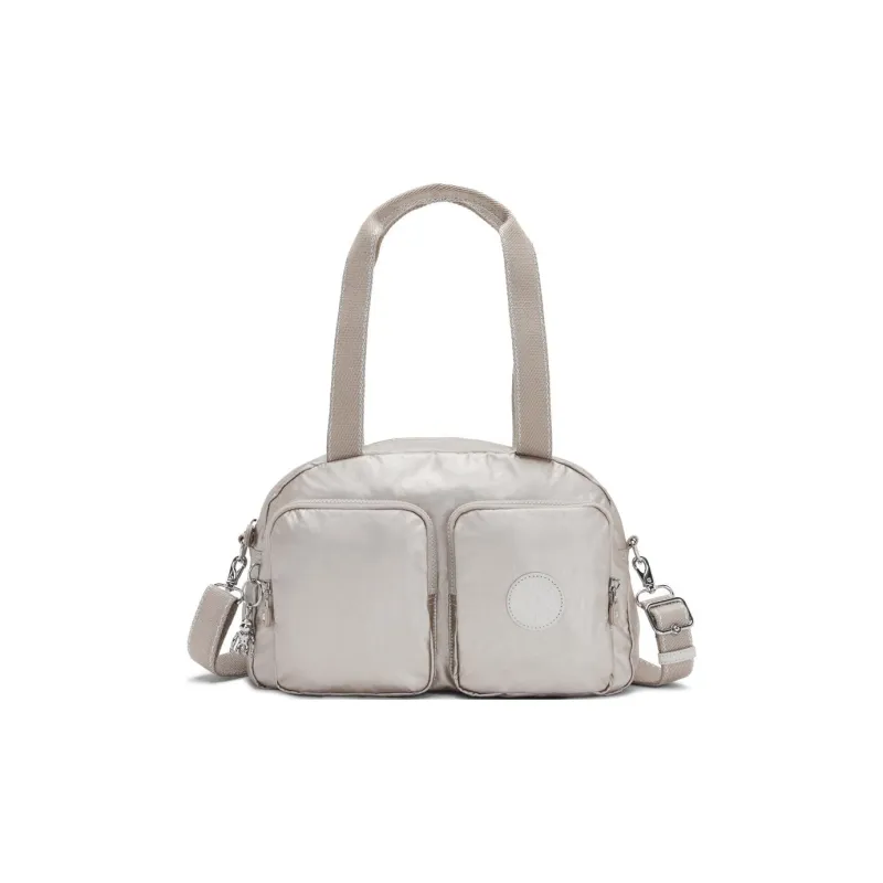 Kipling Polyamide Shoulder Bag, Crossbody Bag, Handbag Medium Size Women's Metallic-0