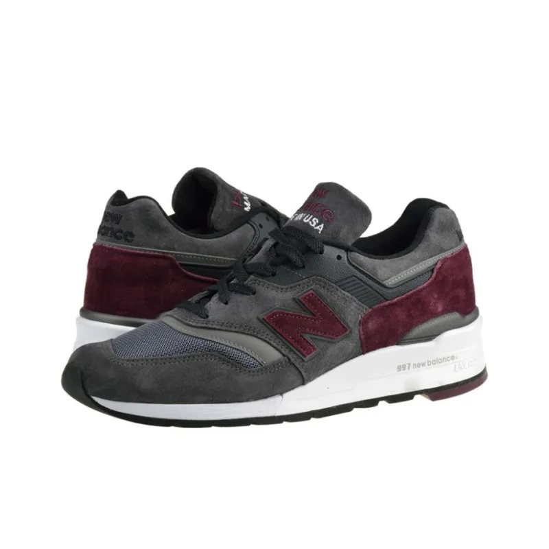 New Balance 997 Connoisseur Guitar Grey Burgundy-2