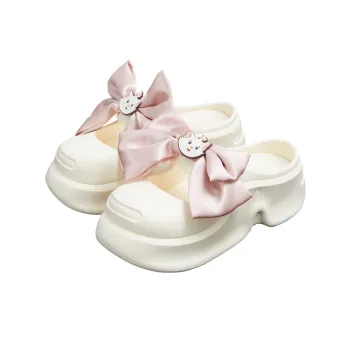 MALIMAO LIANMINGKUAN x GUKOO Quiet Slip-Resistant Wrap-toe Slippers Women's Ecru