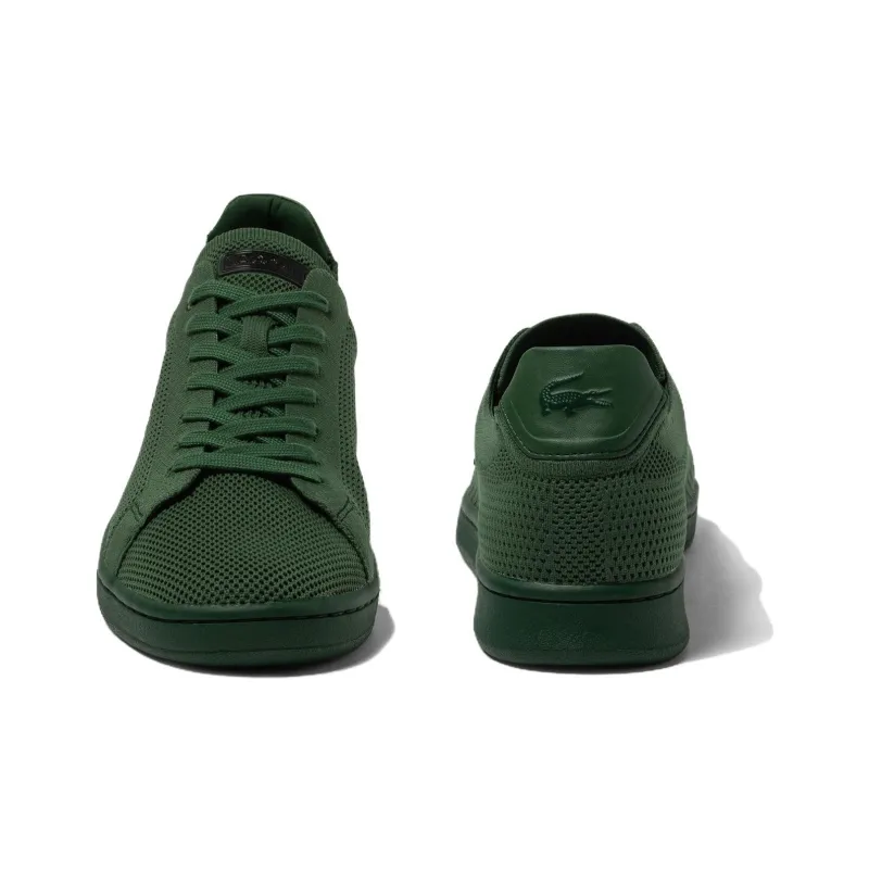 LACOSTE Carnaby Pique Anti Slip Wear Resistant Low Top Skateboard Shoes Men's Green-3