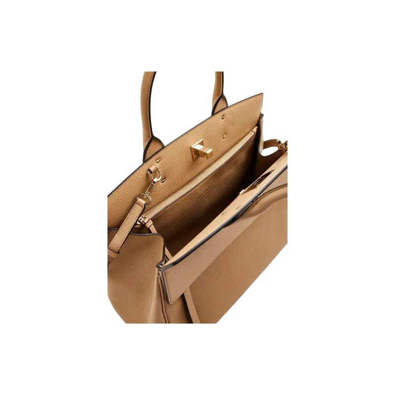 FERRAGAMO Studio Calfskin Tote Bag Shopping Bag Handbag Medium Size Women's Beige-3