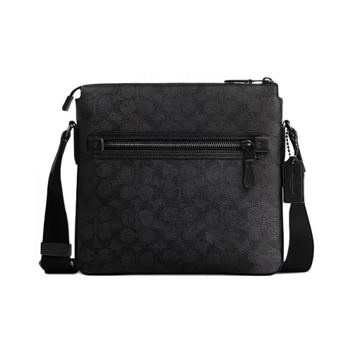 COACH Gotham Artificial Leather Shoulder Bag, Crossbody Bag Medium Size Men's Gray