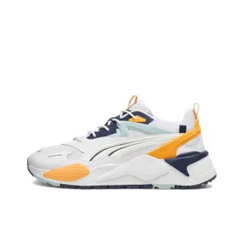 PUMA RS X Anti Slip Wear Resistant Low Top Casual Running Shoes Unisex White Blue Yellow
