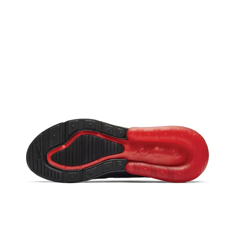 Nike Air Max 270 Cushioning Wear-Resistant Low-Top Casual Shoes Unisex Black Red-4