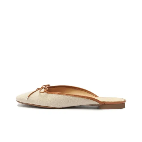 Schutz Wrap-toe Slippers Women's Beige