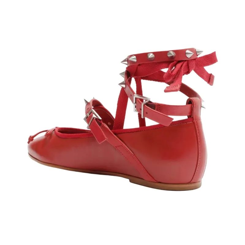 Schutz Larissa Casual Single Shoes Women's Red-3