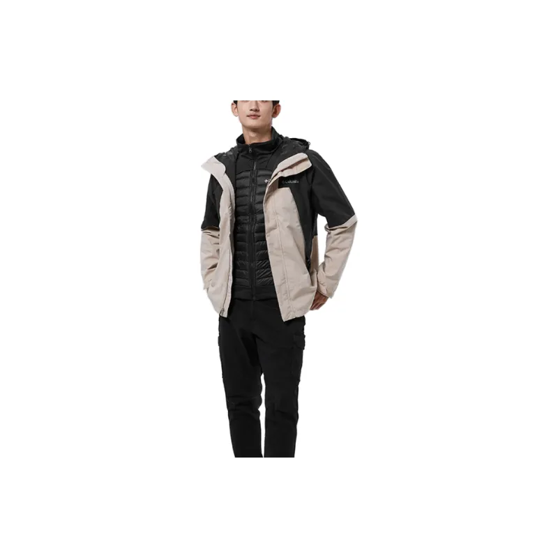 Columbia Omni Heat Water Resistant Windbreaker Jacket Men's Khaki/Black-2