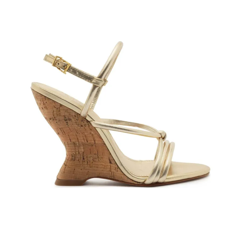 Schutz Daryl Strap Sandals 11cm Women's Gold-1