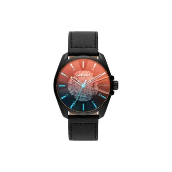 DIESEL Wrist Watch Mechanical Movement Leather Watch Bands Black Dial Men's Watches