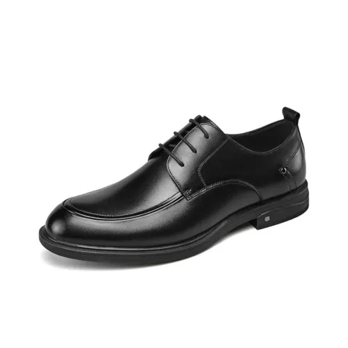 YEARCON Dress Shoes Men Low-Top Black