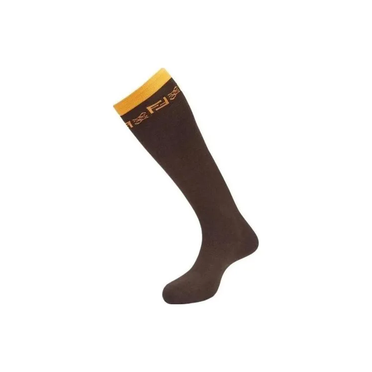FENDI SS23 Knee-High Socks Men's 1 Pack Brown-0