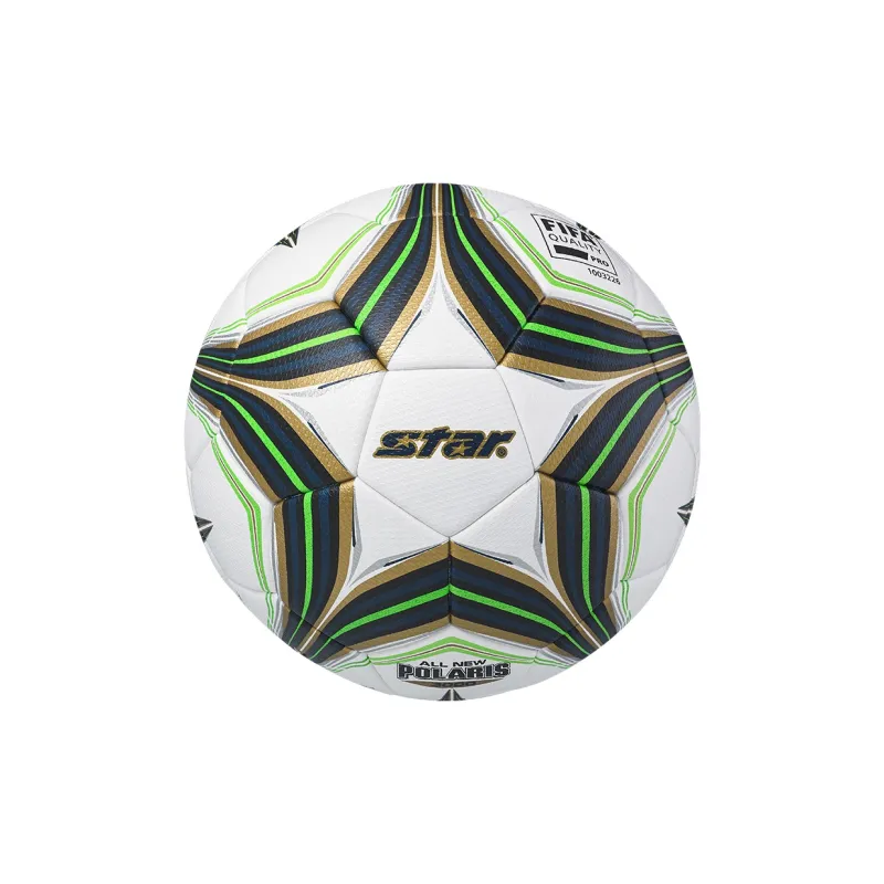 Star Size 5 Ball Soccer PU Seamless Thermal-bonding Unisex White Black Green-0