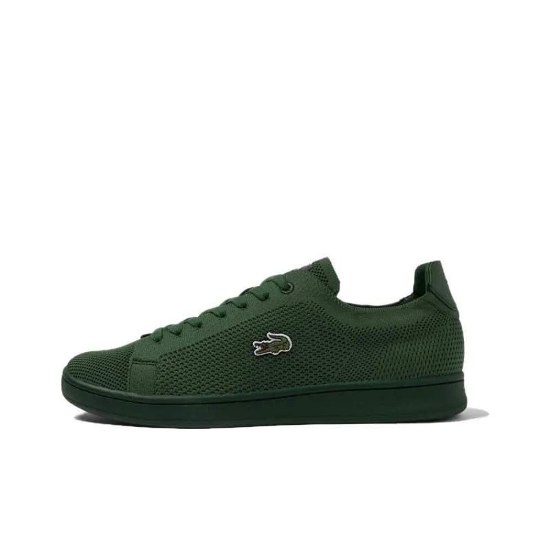 LACOSTE Carnaby Pique Anti Slip Wear Resistant Low Top Skateboard Shoes Men's Green-0