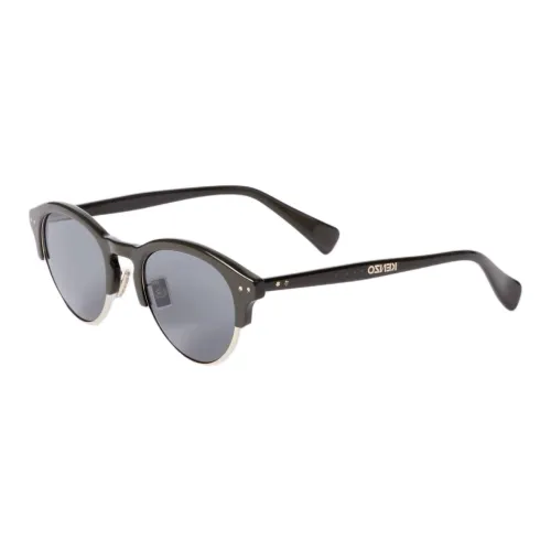 KENZO Acetate Metal Browline Sunglasses Unisex Dark Khaki