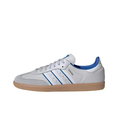 Adidas Originals SAMBA OG Skateboard Shoes Men Low-Top Gray No. 1/Crystal White/Blue