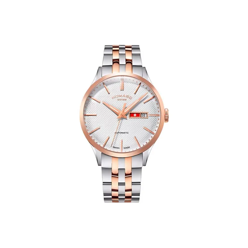 ROMAGO Automatic Mechanical Movement Men's Watches Watch 41mm White Dial Stainless Steel Watch Case Steel Strap-3