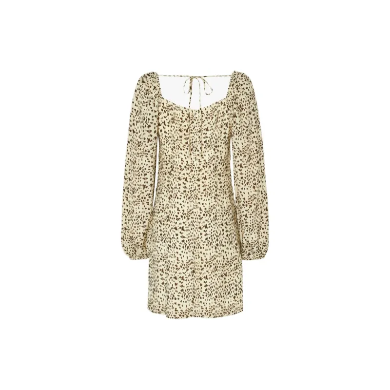 MOCO Long Sleeved Dresses Women's Multicolor Leopard Print-1