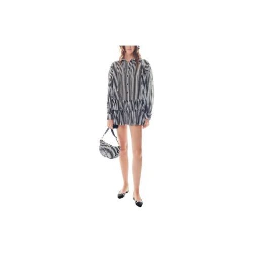 CHANEL Long-Sleeved Dresses Women's Black