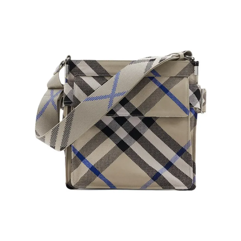 Burberry Cotton Blend Jacquard Crossbody Bag, Shoulder Bag Men's Lichen-0