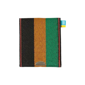 Beams Polyethylene Card Holder Unisex Black/Yellow/Green