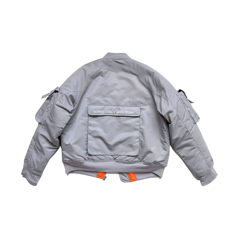 STNW Baseball Collar Loose Fit Long Sleeved Jacket Unisex-8