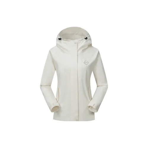 Tectop Windbreaker Jackets Women's Fragrant Moon White