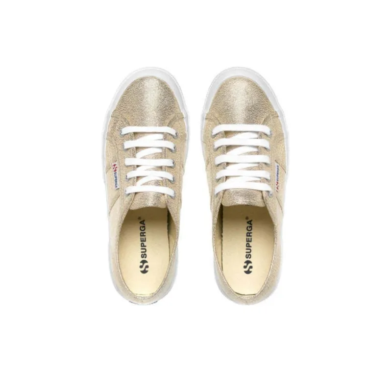 SUPERGA Breathable Low Top Skateboard Shoes Women's Gold-3