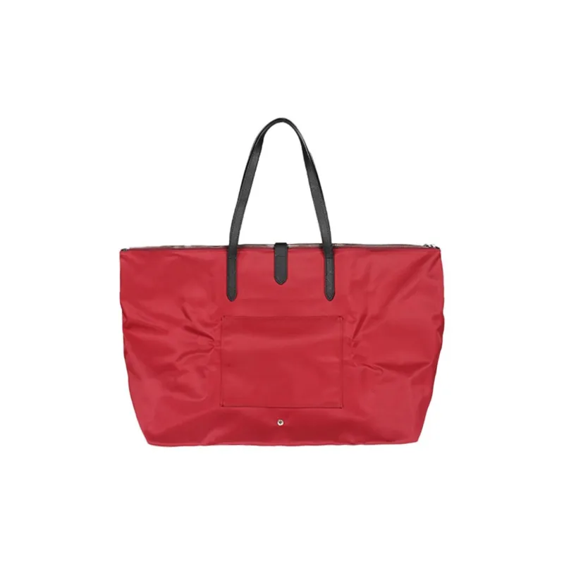BALLY Nylon With Leather One Shoulder Handbag, Travel Bag Women's Red-5