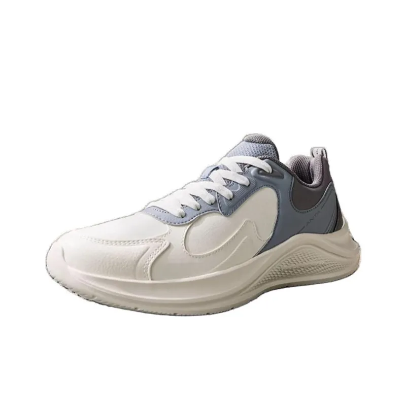 Anta Running Collection Breathable Low Top Casual Running Shoes Men's White Blue-3