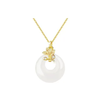 Emerald Dynasty Chalcedony Jade Necklaces Women's