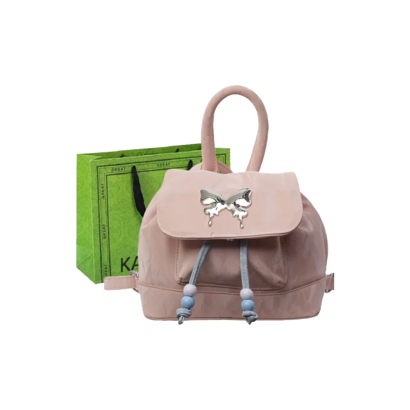 KARUISHA PU Carry Backpack Women's Pink/Silver/Black/Blue-0