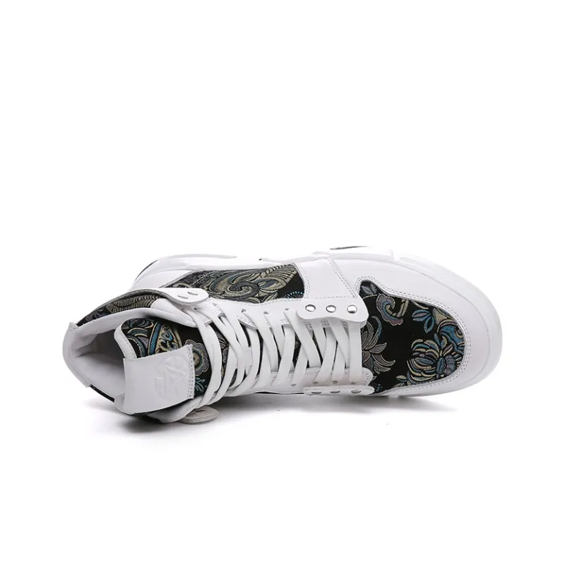 Babinda Casual Shoes Cushioning, Breathable, Height Increasing, Thermal Mid Top Casual Shoes Men's White-4