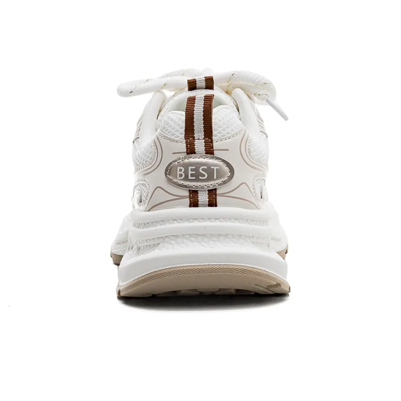 RENBEN Height Increasing Wear-Resistant Breathable Low-Top Chunky Sneakers Women's-4