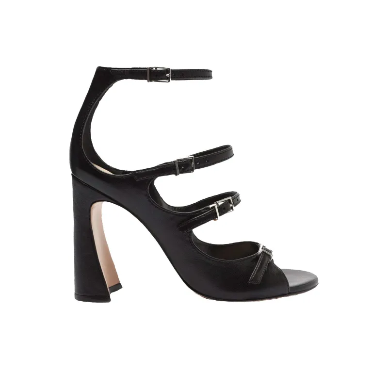 Schutz Roman Sandals 10cm Women's Black-1