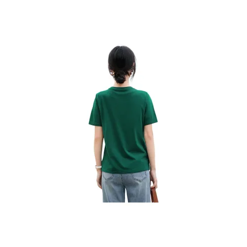 XWI SS24 Set in Sleeve T Shirt Women's Oil Painting Green