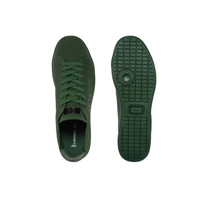 LACOSTE Carnaby Pique Anti Slip Wear Resistant Low Top Skateboard Shoes Men's Green-4