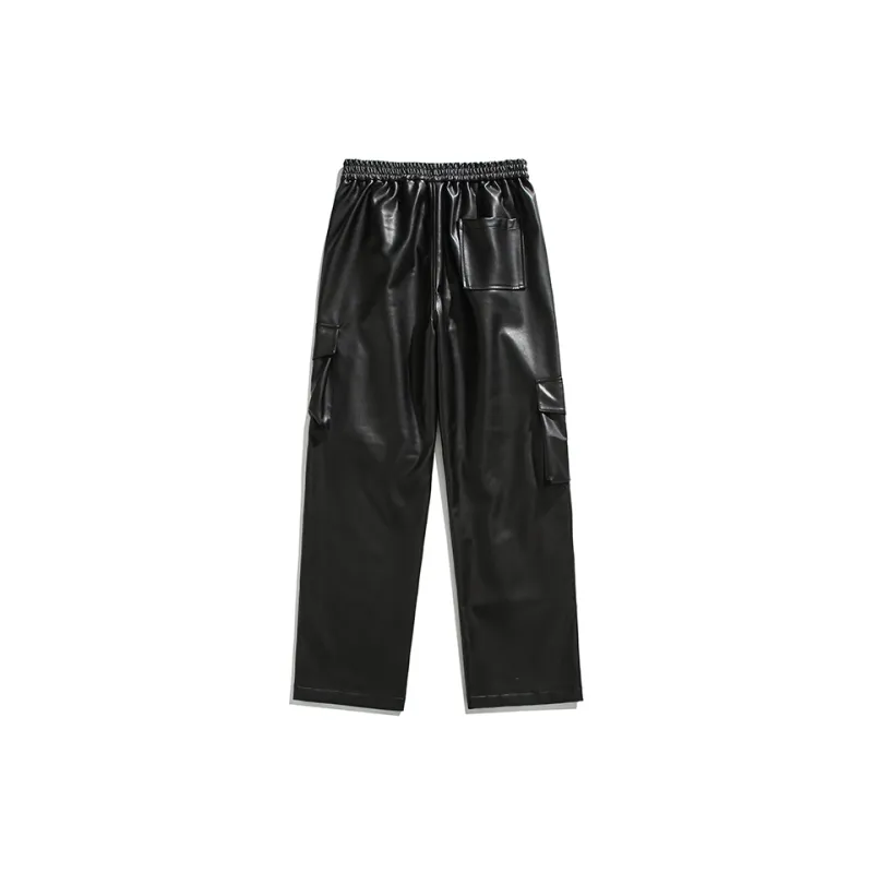 WELTER EXPERIMENT Leather Pants Unisex Black-1