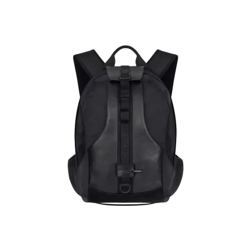 Givenchy Nylon With Leather Backpack Medium Size Men's Black
