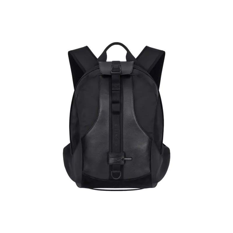 Givenchy Nylon With Leather Backpack Medium Size Men's Black-0