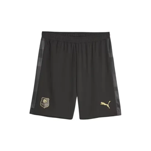 PUMA Stade Rennais F.C. Casual Shorts Men PUMA Black - Matte PUMA Gold