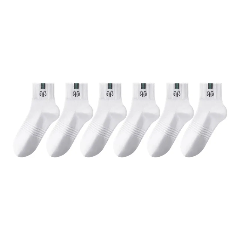 H YXIANG Mid Calf Socks Men's 6 Pack-32