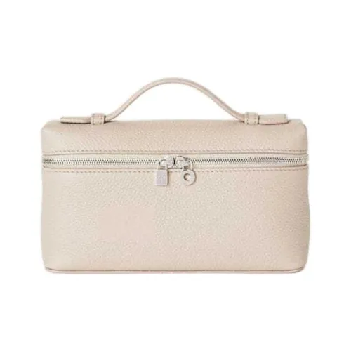 Loro Piana Cow Leather Makeup Bag Shoulder Bag Crossbody Bag Handbag Women's Light Lime Bright Color