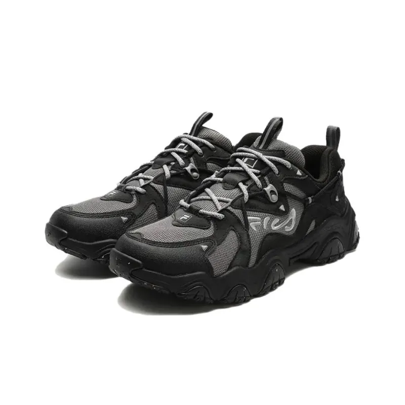FILA Fluid 4 Breathable Low Top Casual Shoes Women's Black-1